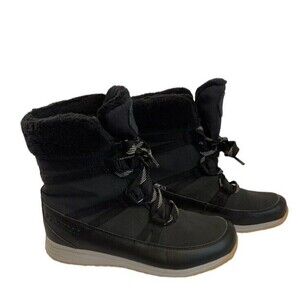 Salomon Womens Heika Waterproof Thinsulate Black‎ Winter Snow Boots Sz 8.5